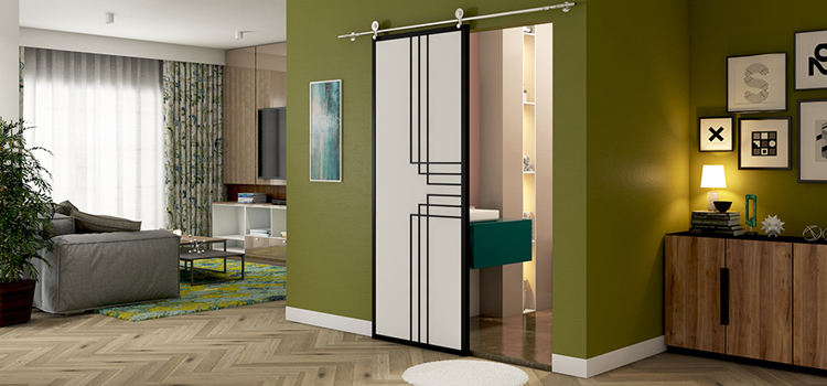 sliding bathroom door installation in Benicia